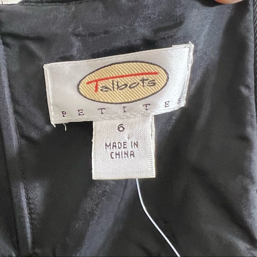 Talbots Black Velvet Tulle Strapless Dress Size 6 - Picture 4 of 14